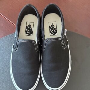 Vans Classic Black Slip-On Shoes Size 8.5